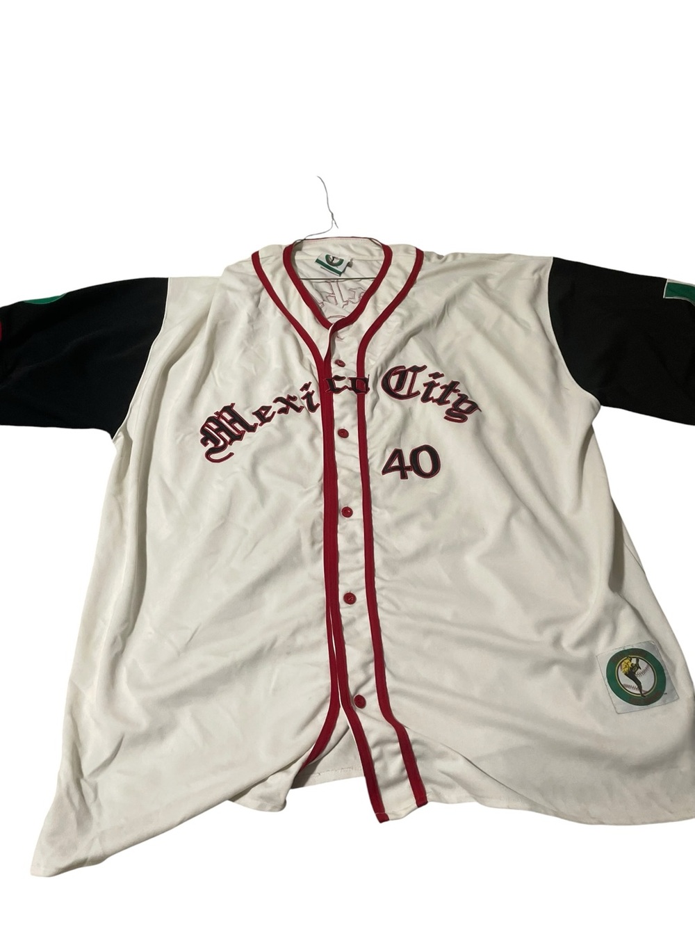Mexico City White & Black Baseball Button-Up Jacket - Size Unspecified